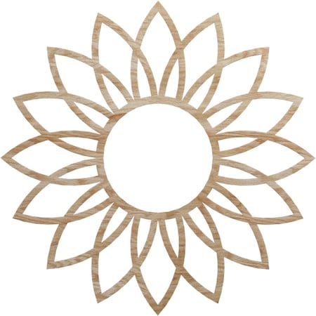 Ekena Millwork Daisy Wood Fretwork Pierced Ceiling Medallion, Red Oak, 38"OD x 12 1/2"ID x 3/8"T CMWP38X38X0375DARO